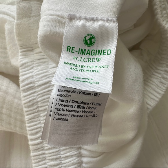 J. Crew Cotton Gauze Summer Pants Lightweight White Pant - Picture 9 of 9